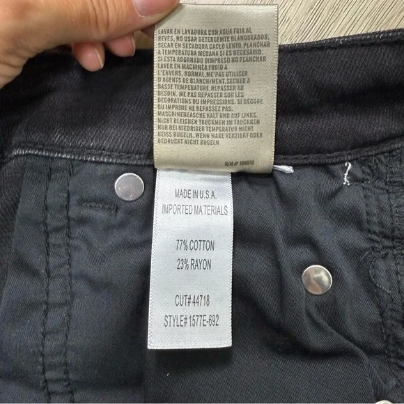 Citizens of Humanity Liya High Rise Crop Jeans Washed Black Size 24 - Picture 9 of 13